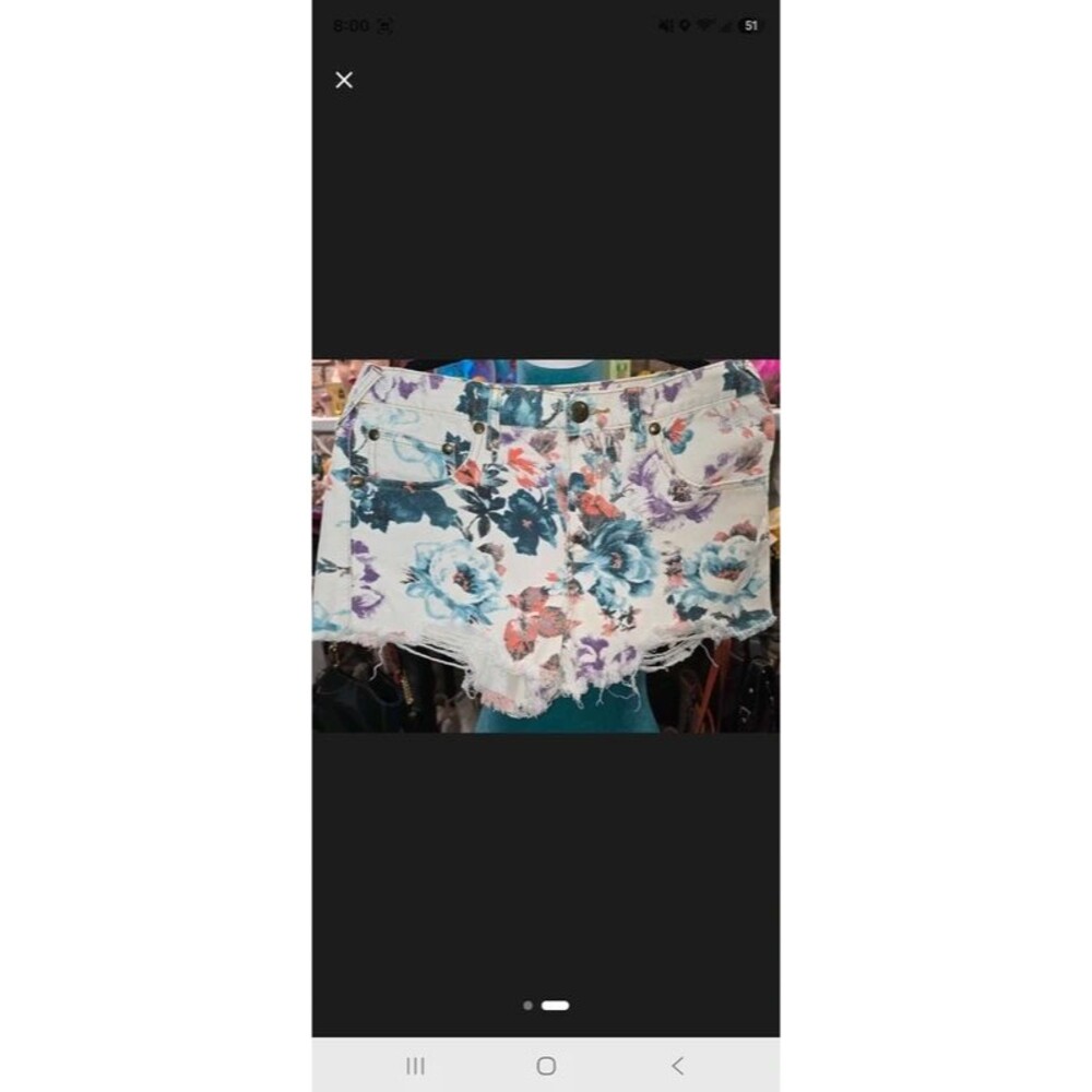 Free People Floral Shorts sz 30